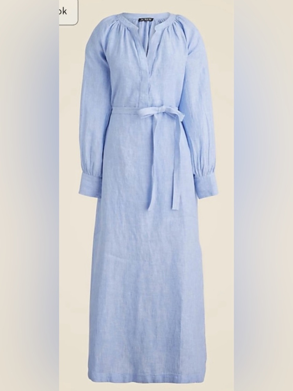 J.Crew Cabana dress in linen in French blue - Picture 4 of 12